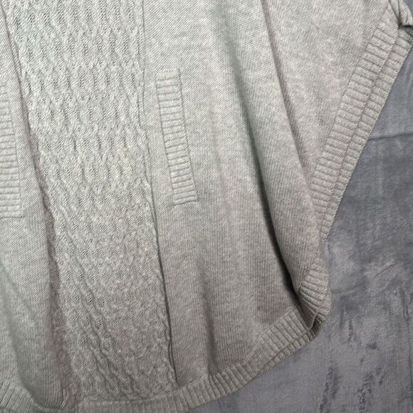 Cabi Gray Cowl Neck Shrug Medium Weight Cable Knit Sweater Size Small - Picture 4 of 11